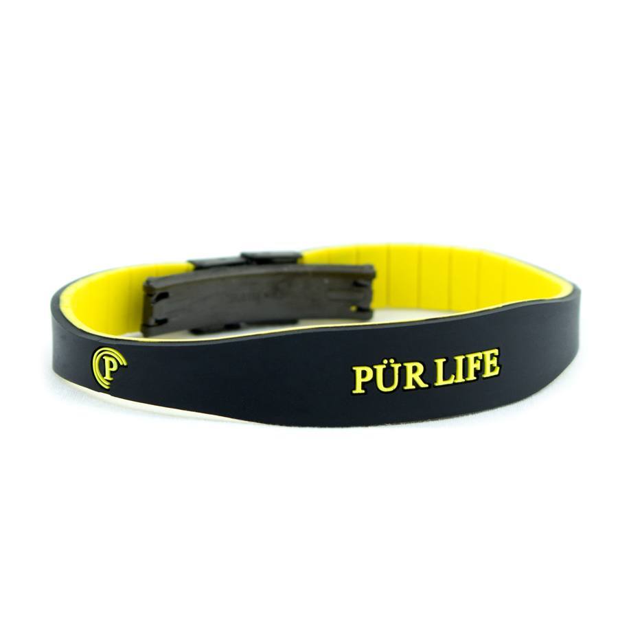 BumbleBee - Negative Ion Bracelet Yellow & Black Silicone Band