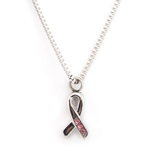 Breast Cancer Ribbon Negative Ion Pendant