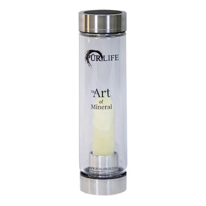 Solid Citrine Gemstone Water Bottle