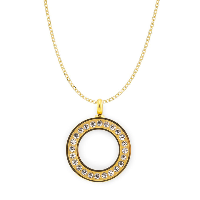 Gold Ring Negative Ion Pendant