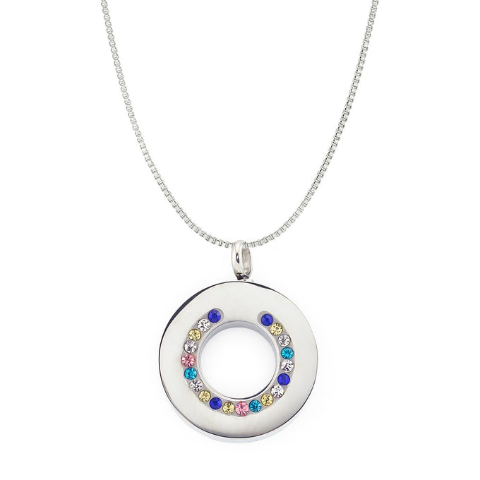 Silver Ring Negative Ion Pendant