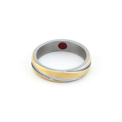 End of Summer Sale - Two-Tone - Premium Hand Mineral-Infused Negative Ion Ring, Two-Tone Style, Comfortable Everyday Ring, Boutique Quality Finish, Limited Lifetime Warranty