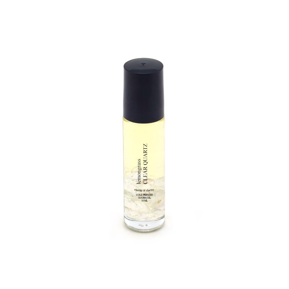 Clear Quartz & Lemongrass Travel Size Essential Oil