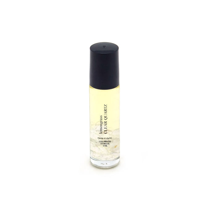Clear Quartz & Lemongrass Travel Size Essential Oil